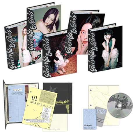 ITZY - [Girls Will Be Girls] (Binder Ver. - Random) Hard Cover + Binder + Handwriting Postcard + CD-R + Photocard + 2 Pin Badges + 4 Extra Photocards
