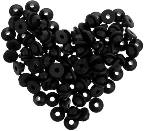 NUOBESTY 100pcs Rubber Cable Grommets Wire Protectors Cord Hole Covers for Deck Wall Outdoor Cable Railing Fittings