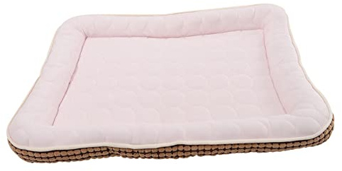 UPKOCH Kühlmatte für Haustiere Rosa aus Baumwolle Atmungsaktiv für Sommer | Faltbar, Tragbar und Langanhaltend Kühlend, Geeignet für Sitzflächen und Draußen