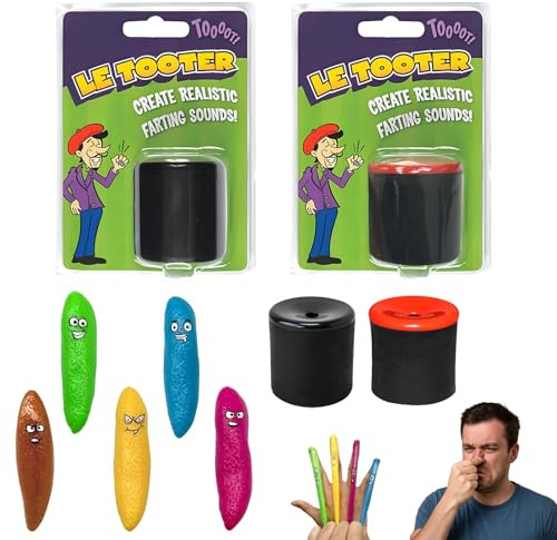 Toynificent Máquina de Pedos, Fabricante de Pedos con 5 Caca Tirachinas, Simulador de Sonido de Pedo, Articulos de Broma Pedos, Divertido Dispositivo de Broma para Adultos (2 Piezas)