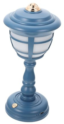 Wiederaufladbare Nachttischlampe 2w LED Blau, Retro, für Schlafzimmer | USB Stromversorgung Dc5v, 1 Satz, Abs und Pp mit Elektronischen Komponenten, für Kinder und Partys