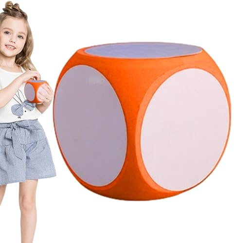 Löschbare Würfel – großer Würfel aus Schaumstoff 10 cm | Lernspielzeug für Kinder – personalisierbar mit Zahlen Wörtern Symbolen – Lernwerkzeug Klassenzimmer Spiele Quiz Rätsel Cre