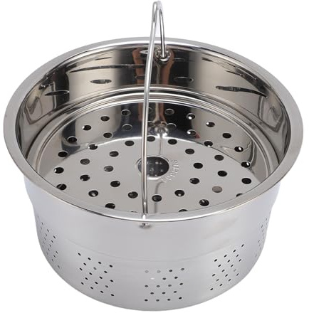 Dampfgarer für TM5 und TM6, tragbarer Dampfkorb für Küchenmaschinen, Edelstahl-Küchenhelfer mit Griff für die heimische Küche, zum Kochen von Gemüse, Obst und als Sieb.