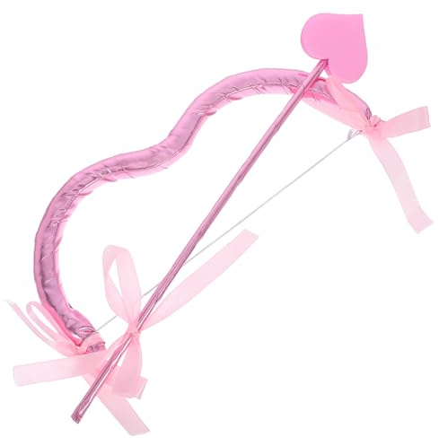 GALPADA Herzförmiger Bogen und Pfeil Kostüm Zubehör aus Stoff und Kunststoff mit Festlichem Romantischem Flair für Valentinstag und Cosplay Aktivitäten