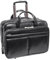 McKLEIN 15 Leather Wheeled Laptop Briefcase- BOWERY- Black