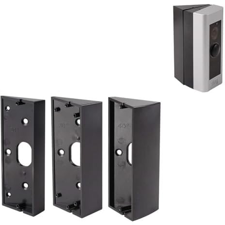 3x Adjustable(20 to 50 Degree) Ring Doorbell Pro Mounting Wedge Kit Ring Video Doorbell Pro Corner Kit Angle Adjustment Bracket(Not for Gen 2)