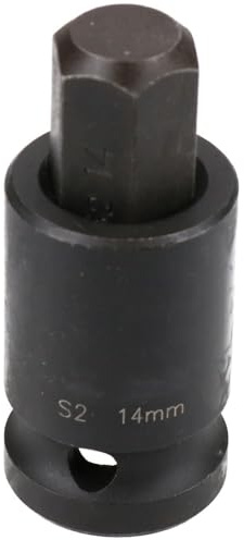 M14 x 55mm 1/2” Drive Short Impact Impacted Allen Hex Key Socket