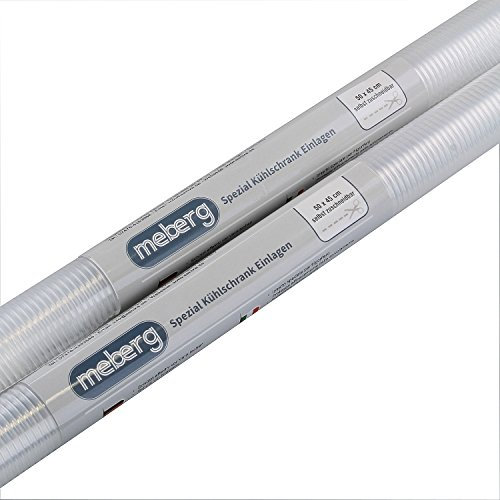 mebereg MEA33 2er Set Kühlschrank Einlagen transparent 50 x 45 cm/Kunststoff Lebensmittelecht Zuschneidbar Schutz v. Kratzern Hygienematten Einleger