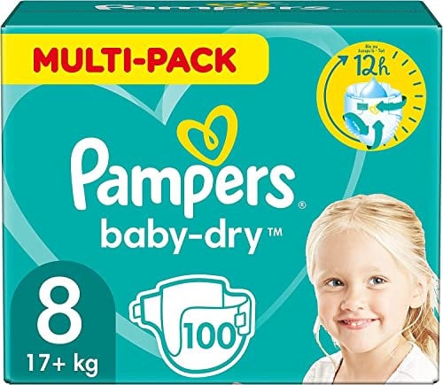 Pampers Windeln Größe 8 (17kg+) Baby-Dry, Extra Large, Alte Version