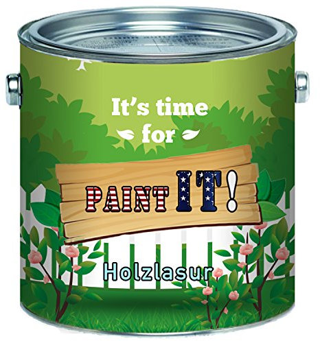 Paint IT! Holzlasur hochwertiges Terrassenöl verhindert Verfärbung des Holzes und sorgt für eine lange Lichtbeständigkeit - ohne Abschleifen nachpflegbar (1 L, Nussbaum)