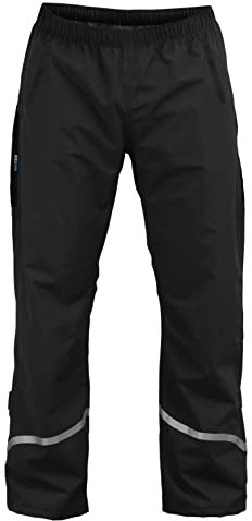 Rubberneck NXSVN Fahrrad Regenhose Atmungsaktiv, Reflektierend mit 3M Reflektoren Schwarz Größe XL