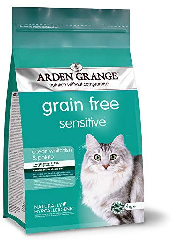 Arden Grange Adult Dry Cat Food Sensitive, Fish, 4 kg, Small, Pack of 3