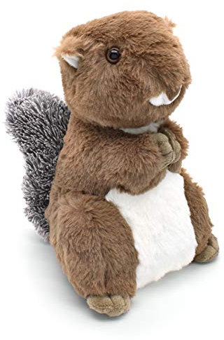 Velosso Door Stop with Handle Linen Herringbone Tartan Stripes Dog, Owl Llama (Squirrel)
