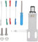 Porte-Cellule en Alliage d'aluminium 6,4 CM Kit Porte-Cellule Phono Haut de Gamme composé de 4 câbles, 2 Paires de vis et 1 câble de Connexion (Argent)