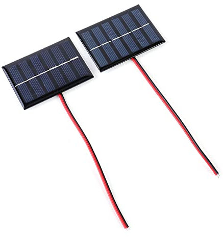 Lot de 2 mini panneaux solaires génériques 1 W 3 V 100 mA DIY Outdoor Camp Chargeur solaire Power Bank