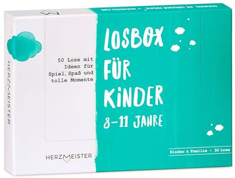Losbox für Kinder 8-11 Jahre I Das Geschenk für Mädchen und Jungen I 50 Lose mit Ideen für Spiel, Spaß & tolle Momente I Kreative Geschenkidee & Überraschung zum Geburtstag, zu Ostern, Weihnachten …