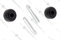 2x Rollen + Achse kompatibel mit /Ersatzteil für Rowenta SS-2230002510 XForce 11.60 14.60 RH98 RH9878 RH99 Akku-Handstaubsauger