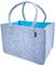 camolo Filztasche Große Einkaufstasche 40x27x27cm Aufbewahrungstasche Kaminholztasche Filz Tasche Shopping-Bag Mit Tragegriff (UNI BLAU)