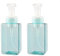 ZEOABSY 2 Stück 450ml Quadrat Leere Blau Seifenspender Schäumende Schaumseifenspender Nachfüllbare Seifenflaschen für Schäumende Flüssigseife Küche Bad Kosmetik Shampoos