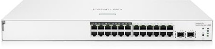 Aruba Instant On 1830 24 porte Gb | Switch intelligente PoE classe 4 a 12 porte (195 W) - 24x 1G | 2x SFP | Cavo UK (JL813A #ACC)