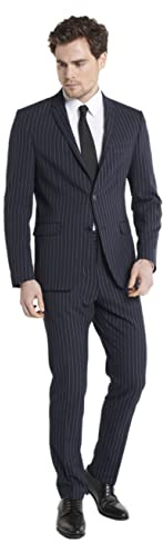 Steffen Klein Classy Gentleman Herren Anzug Slim Fit Nadelstreifen