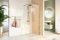 ECOLAM® WALK IN glamour Dusche transparent Duschwand Trennwand Duschabtrennung Duschkabine 90x200 Gold goldenes Profil
