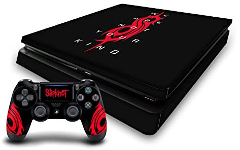 Head Case Designs Offizielle Slipknot Logo We Are Not Your Kind Vinyl Haut Gaming Aufkleber Abziehbild Abdeckung kompatibel mit Sony PlayStation 4 PS4 Slim Console and DualShock 4 Controller
