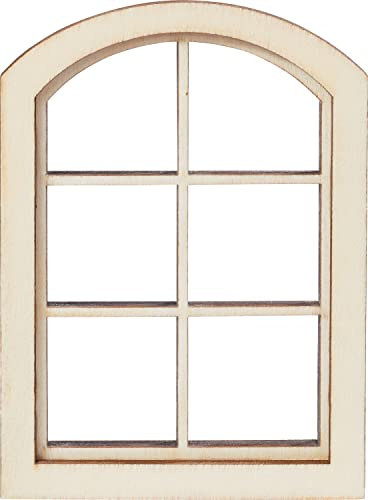 Hobbyfun Miniatur Sprossenfenster Holz 7.5x10cm Stärke 7mm