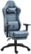 Dowinx Silla Gaming de Tela con cojín de muelles ensacados, sillón ergonómico para Gaming con función de Masaje, Silla de Oficina Grande y Alta con reposapiés XXL, Azul