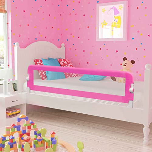 INLIFE Kleinkind Sicherheit Bettgitter 150x42 cm Rosa,2.65kg,10102