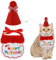 Amaxiu Geburtstagsmütze Schal-Set für kleine Hunde und Katzen, niedliches Haustier Geburtstags Bandana Partyzubehör Welpen Happy Birthday Besticktes für Mädchen Jungen Kätzchen Weihnachten(Rot)