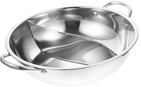 HOMSFOU Marmite De Canard Mandarin Casserole Divisée Casserole Marmite Marmite Poêle À Induction Ustensiles De Cuisine Coréens Ustensiles De Cuisine Marmite Avec Poignées