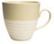 Taza MODERN de 500 ml, taza de café de cerámica, taza de té de gres para oficina y hogar, asa grande, fácil de sostener, apta para microondas y lavavajillas, beige