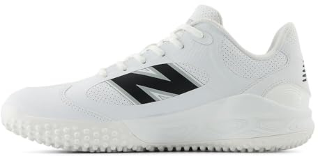 New Balance Men's Fresh Foam 3000 V7 Turf-Trainer Baseball Shoe, White Synthetic/Black, 10.5 M