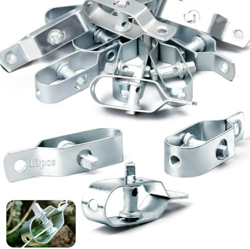 SWTYExt Drahtspanner Verzinkt 12 Stück Zaunspanner 95mm Spanndraht Maschendrahtzaun Silbrig Drahtzaun Spanner Seilspanner für Wildzaun Forstzaun Poolplane Garten Befestigung Knotengeflechtzaun Zubehör