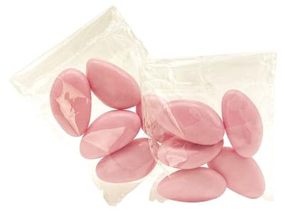 Doni Bomboniere 40 Bustine Confetti Mandorla Rosa Maxtris Battesimo Nascita Bambina Primo Compleanno Fai Da Te Imbustati E Sigillati a 5 Segnaposto Confettate Incartati