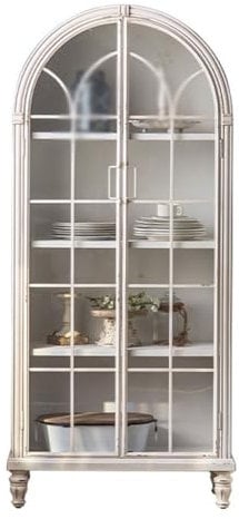 MPOPO Entryway Cabinet Iron Luxury Retro Sideboard Old Storage Storage Cabinet Bed And Breakfast Living Room Wall-mounted Tea Cabinet Kitchen Storage Cabinet