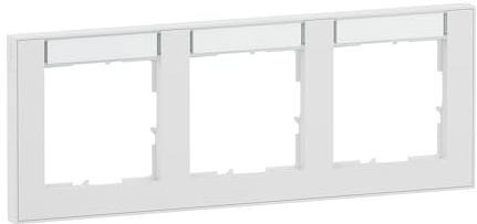 LEGRAND, SEANO+ 3-fach Rahmen horizontal mit Beschriftungsfeld, halogenfreies Thermoplast, nachhaltige Produktion und Verpackung, Farbe: Ultraweiß, 765893