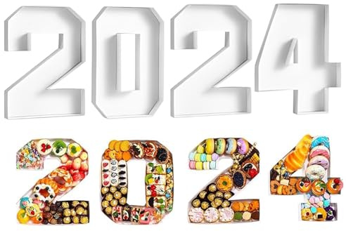Maciun Pappnummern für Charcuterie – Süßigkeiten-Cupcake-Box, Karton, leere Lebensmittelaufbewahrung, Tischdekoration, Nummernablage für Abschlussfeiern, Partygeschenke, High School Mahlzeit