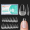 Luonaa Nail Tips, 240PCS Medium Almond False Nail Tips, 12 Sizes Half Matte Soft Gel, Full Cover False Nails for Nail Technicians, Beginners and Nail Art Salons