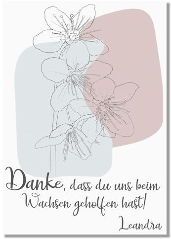 GRAZDesign Geschenk Erzieherin Aufstellbild Poster DIN A4 mit Spruch Danke 10mm dick