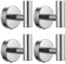 FASTDEPLE Chrome Towel Hooks, Towel Hook for Bathrooms, Brushed Nickel Robes Hook for Bathroom Kitchen Garage Home Hotel Office Cabinet(4 Pcs)