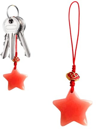 Star Phone Charm - leuchtet im Dunkeln Stern Telefonkette & Schlüsselanhänger Anhänger | Leuchtende Stern Handykette mit Nachtperle für Männer Frauen | Mehrzwecktaschendekoration Mode, Refer