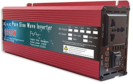 Onduleur Onduleur à onde sinusoïdale Pure DC 12 v/24 v 1000 W 1600 W 2000 W 3000 W convertisseur de batterie externe Portable onduleur solaire Faible consommation d'énergie(1600W 24V,60HZ_1)