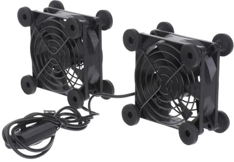 SWOOMEY 5v Usb Cooling Fan for Router and Computer Case Speed Low Noise Hydraulic Design Easy Installation Dual Fan Setup for Efficient Heat Dissipation