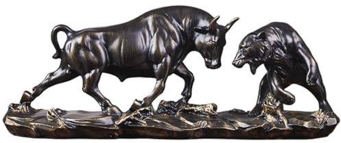 Eyccier Bullenstatue, Bronze Wall Street Bull Statue für Finanzamt, Börsengeschenke und Forex -Zubehör.
