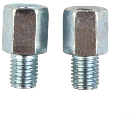 Gdfnmogo Motorrad-Spiegel-Adapter, 8 mm auf 10 mm, im Uhrzeigersinn, Gewindeumwandlung, Schraubbefestigung, Lenkerspiegel-Anschluss-Set
