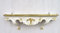 artissimo Wandkonsole Weiß Gold (Elfenbeingold) Barock Antik Wandregal Kommode Spiegelablage