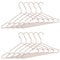 Relaxdays Kleiderbügel roségold im 10er Set, dünn, Elegante Drahtbügel für Tops, glänzende Bügel, platzsparend, Kupfer