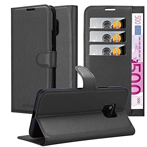 Cadorabo Funda Libro para Huawei Mate 20 Pro en Negro Fantasma - Cubierta Proteccíon con Cierre Magnético, Tarjetero y Función de Suporte - Etui Case Cover Carcasa